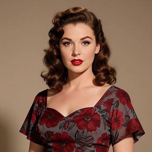 Elegant 1950s Vintage Pin-Up Portrait