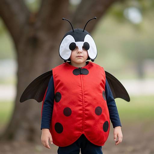 Realistic Male Ladybug Costume Outdoors