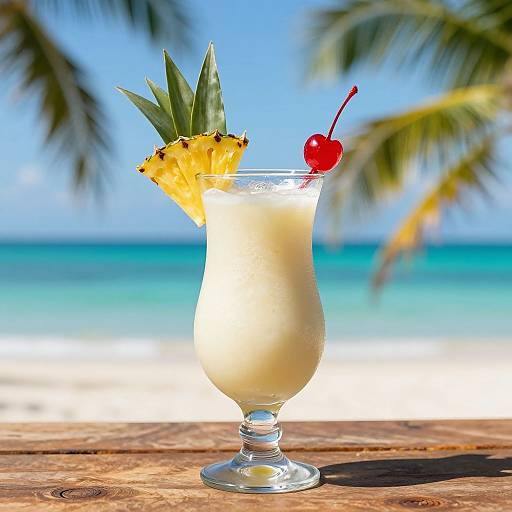 Tropical Piña Colada Cocktail Scene