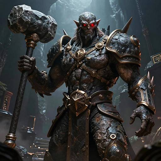 Giant with Rocky Skin and Stone Club