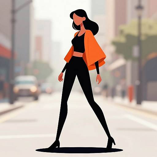 Slim Silhouette Fashion Illustration