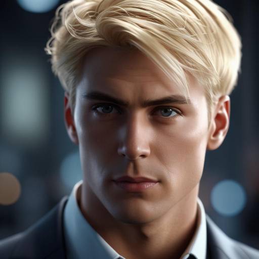 Confident Man with Blonde Hair Portrait