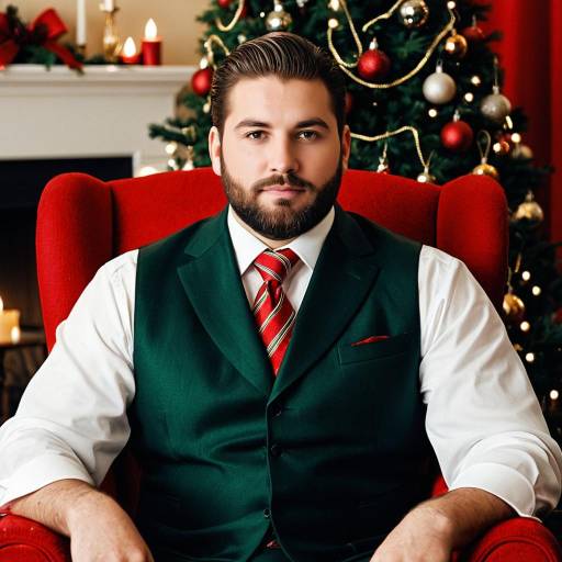 Elegant Christmas Suit Solo Portrait