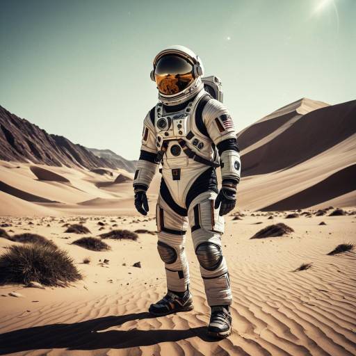 Athletic Male Space Explorer on Alien Planet Athletic Male Space Explorer on Alien Planet