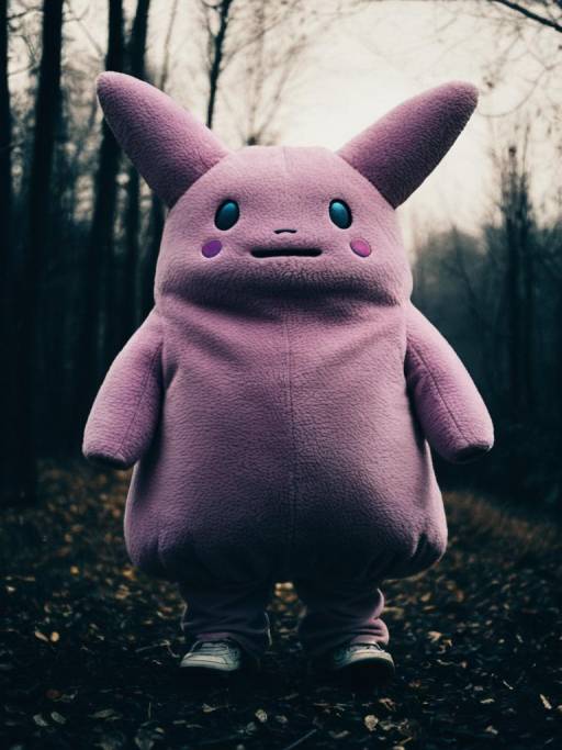 Realistic Man in Ditto Cosplay Costume