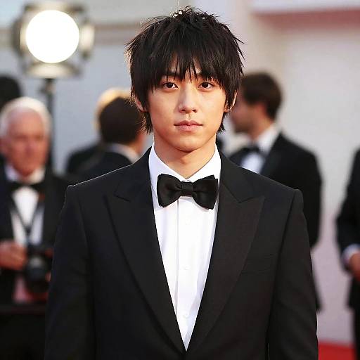 Blunt Fringe Male Tuxedo Style