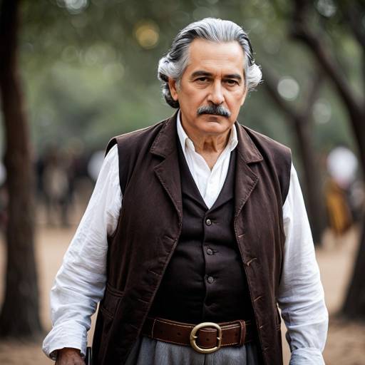 Elderly Man in Traditional Spanish Colonial Costume
