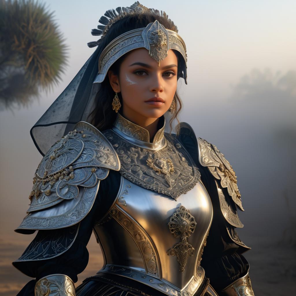 Stunning Portrait of a Female Knight