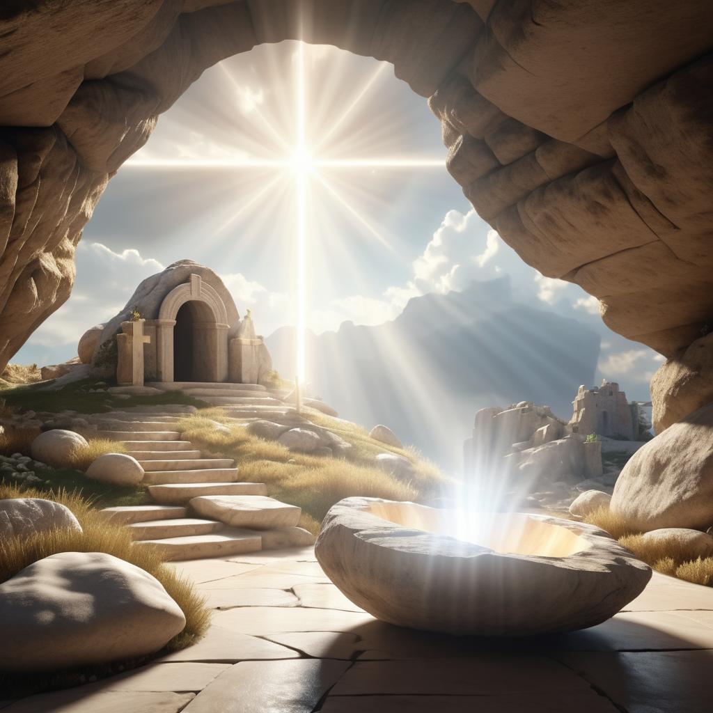 Angelic Scene at the Empty Tomb