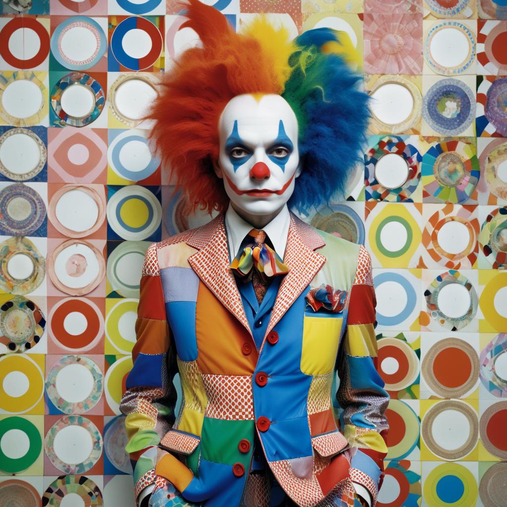 Surreal Clown Portrait in Whimsical Style