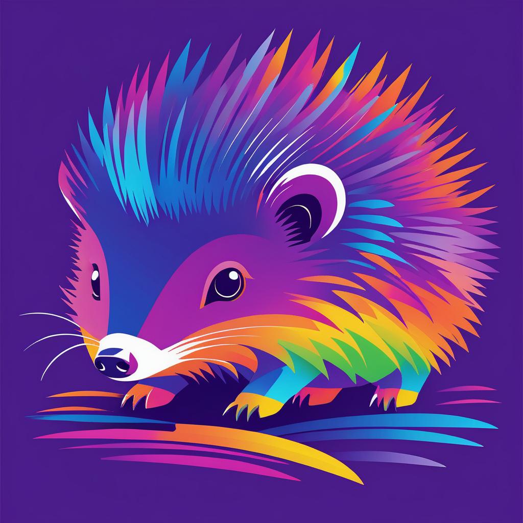 Vibrant Hedgehog Vector Illustration