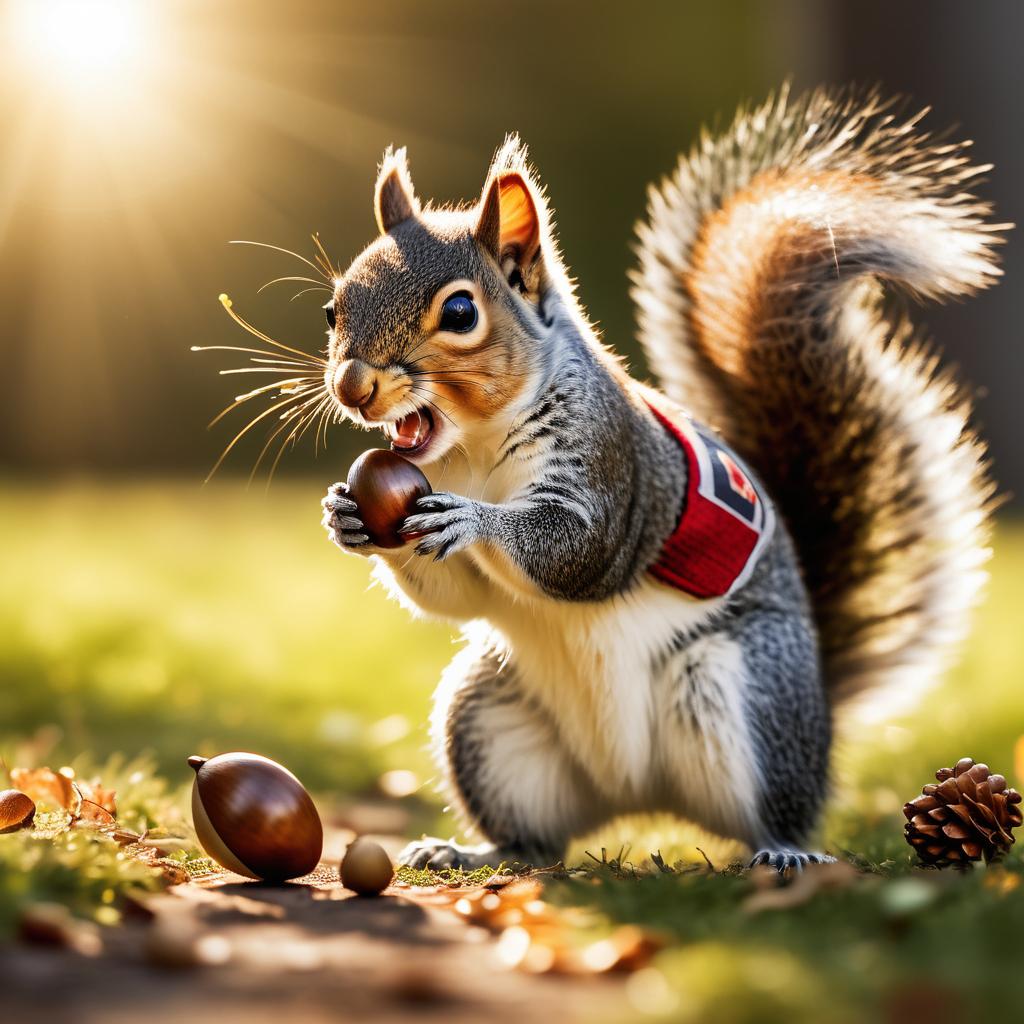 Curious Squirrel in Morning Light