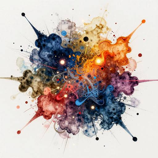 Abstract Explosion of Color and Form