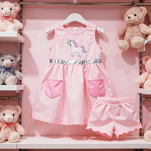Pink-Themed Kids Boutique Display
