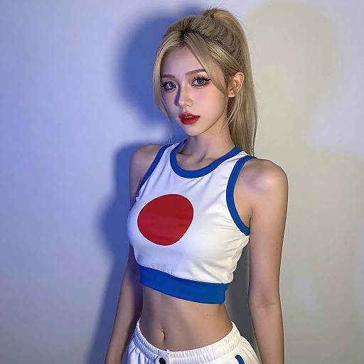 Young Woman in Looney Tunes Outfit