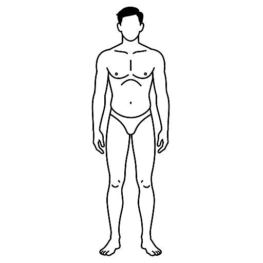 Minimalistic Male Body Line Art