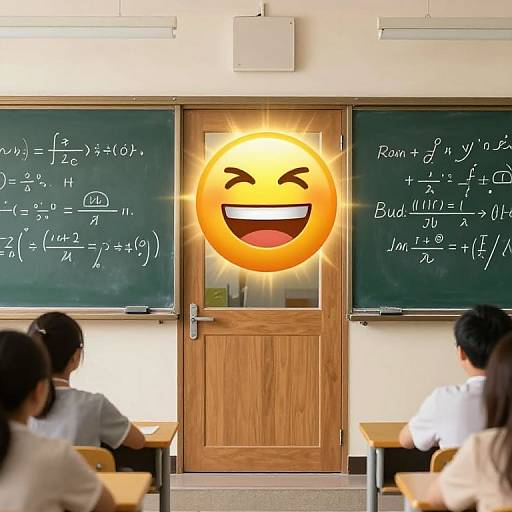 Laughing Emoji Door in Lecture Hall