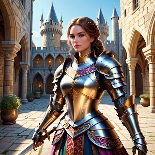 Majestic Female Knight in Armor Majestic Female Knight in Armor