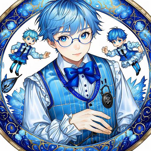 Illustration of Hans christian andersen (fate), fate (series) in the style of U u zan