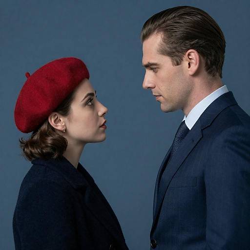 Couple in Intense Profile Photo