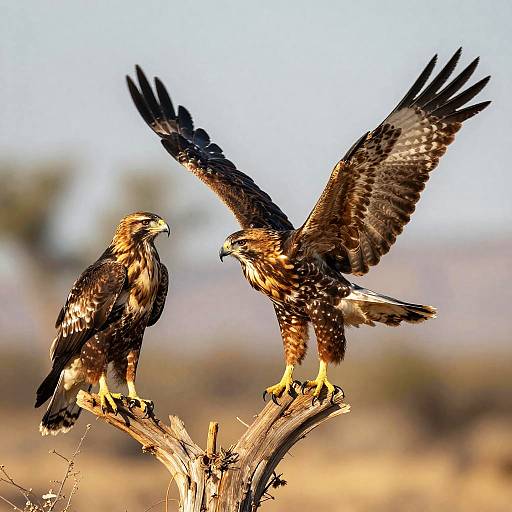 Hawks in American Desert Habitat