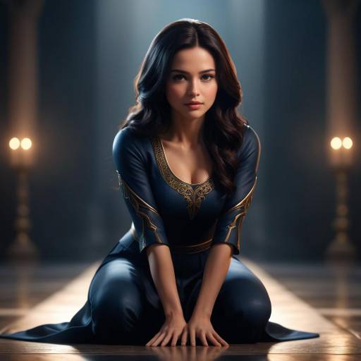 Graceful Woman in Dramatic Illumination Graceful Woman in Dramatic Illumination