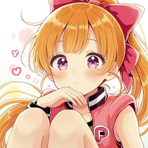 Illustration of Akazutsumi momoko, powerpuff girls z in the style of Sakura oriko