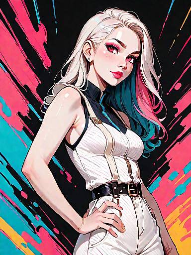 Stylish Woman in Bold Jumpsuit Photography