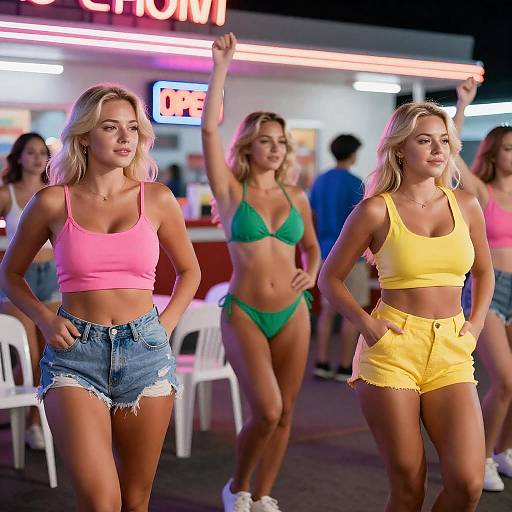 Neon Dance Party at the Diner