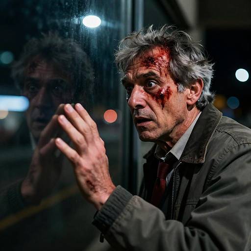 Haunting Nighttime Encounter with Shocked Man