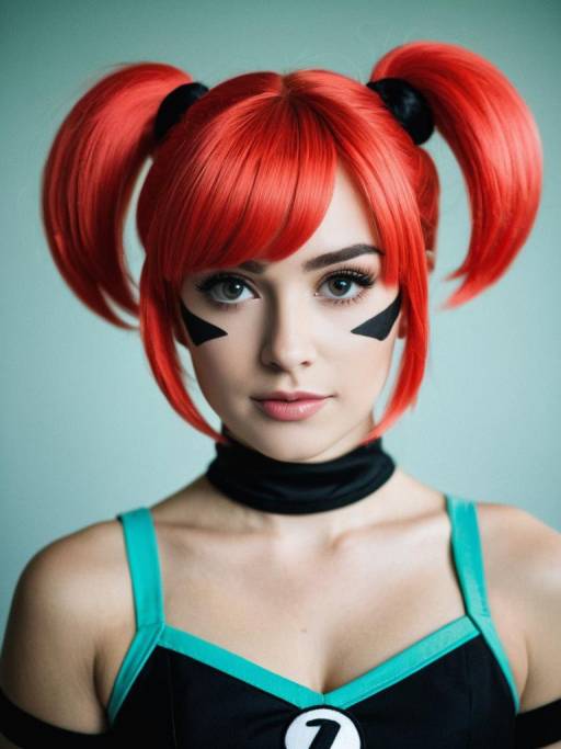Photorealistic Powerpuff Girl Cosplay Portrait