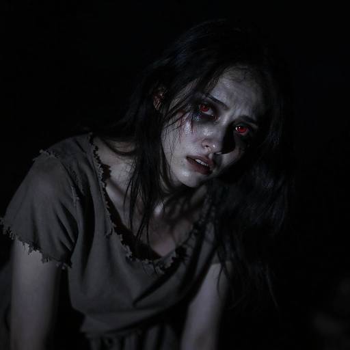 Eerie Portrait of Pale Woman