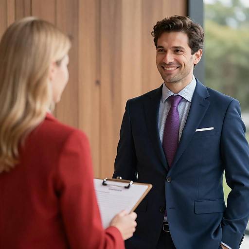 Business Meeting Outdoors: Smiles and Style