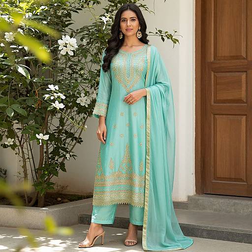 Portrait of South Asian Woman in Traditional Attire