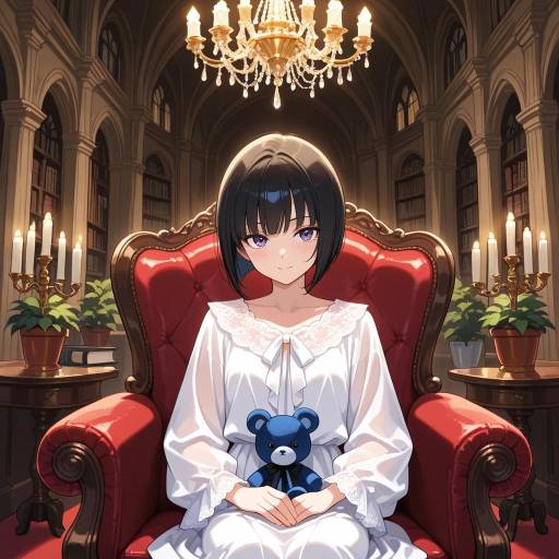 Ethereal Elegance in Gothic Library Ambiance Ethereal Elegance in Gothic Library Ambiance