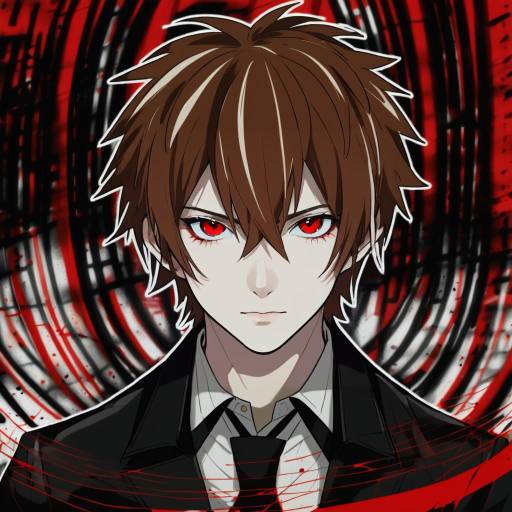 Illustration of Akechi gorou, persona in the style of Poyo (hellmayuge)