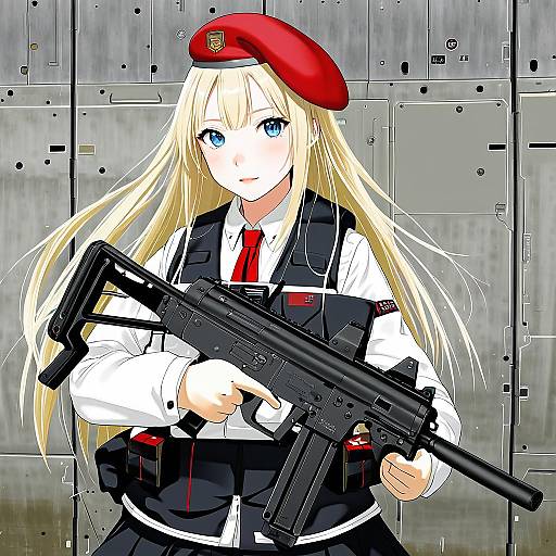Illustration of Mp5 (girls' frontline), girls' frontline in the style of Ogawa shou
