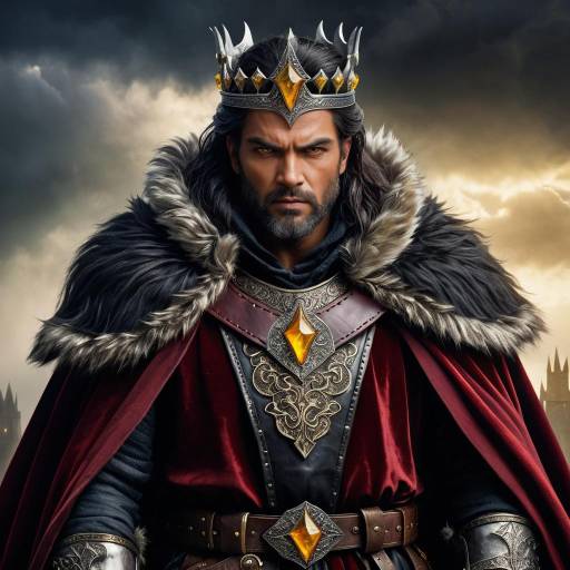 Majestic Warrior King in Dark Fantasy