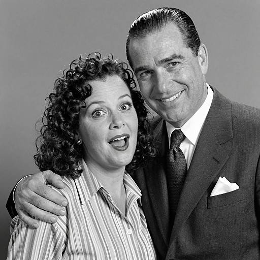 Classic Black and White Couple Portrait