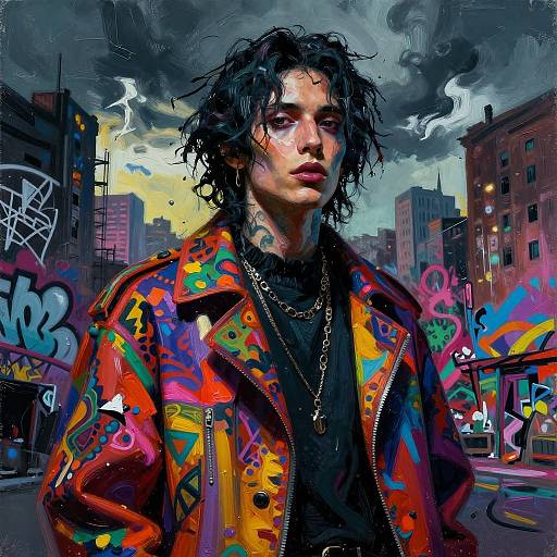 Dark Fantasy Mixed Media Portrait