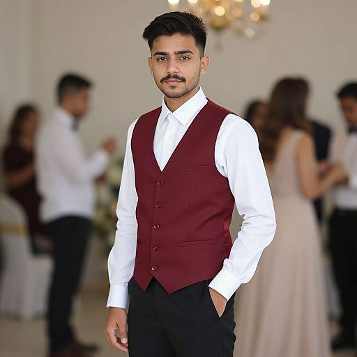 Stylish Male Wedding Outfit Portrait