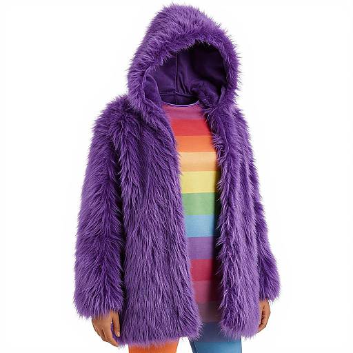 Purple Rainbow Furry Costume
