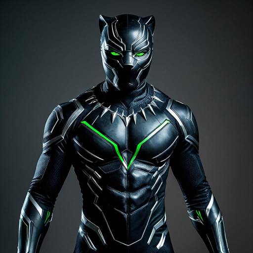 Glowing Black Panther Cosplay Costume Design