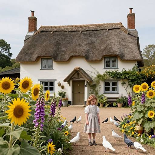 Victorian Surrey Cottage with Sunflowers