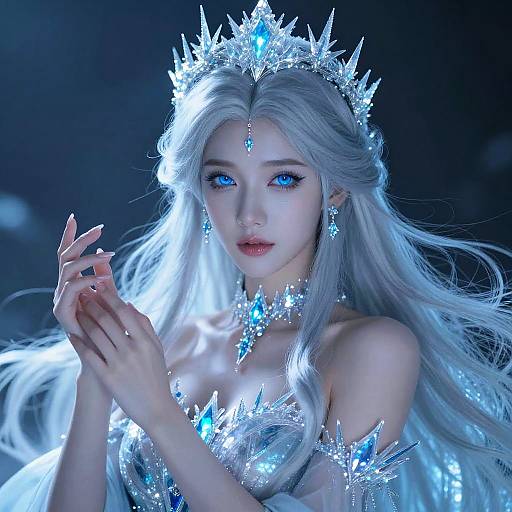 Ethereal Ice Queen CGI Portrait