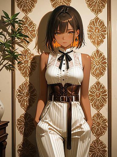 Cinematic Anime Fashion Portrait of Woman