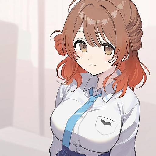 Illustration of Hanami ume, gakuen idolmaster in the style of Buran buta