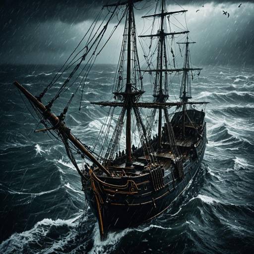 Stormy Medieval Brigantine Perspective