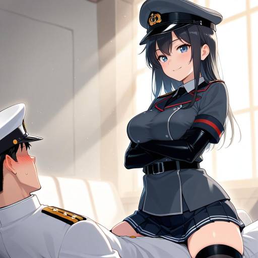 Enthusiastic Admiral in Navy Parade