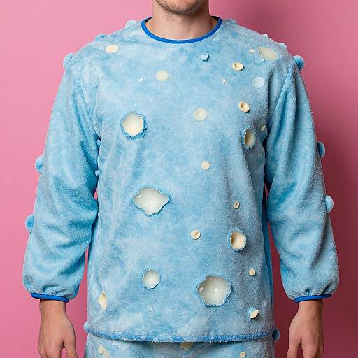 Whimsical Blue Cheese Costume Design